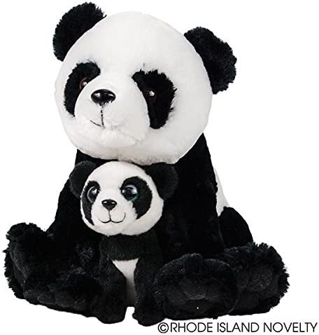 Photo 1 of Adventure Planet Birth of Life Panda with Baby Plush Toy 11" H
