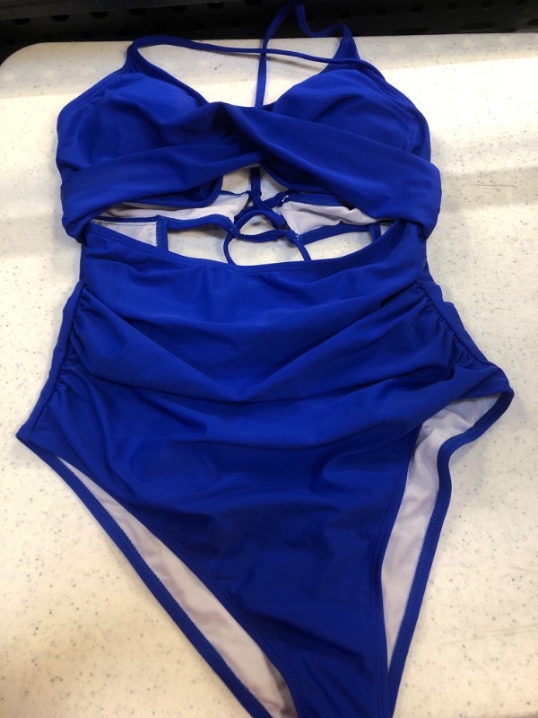 Photo 1 of Blue Bathing Suit One Piece, Size XL 