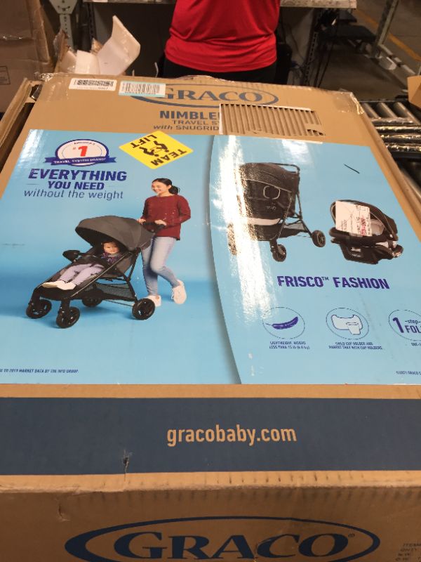 Photo 9 of Graco NimbleLite Travel System | Includes Lightweight Stroller and SnugRide 35 Lite Infant Car Seat, Parent Storage, Compact Fold | Lightweight Stroller Under 15 Pounds, Frisco
