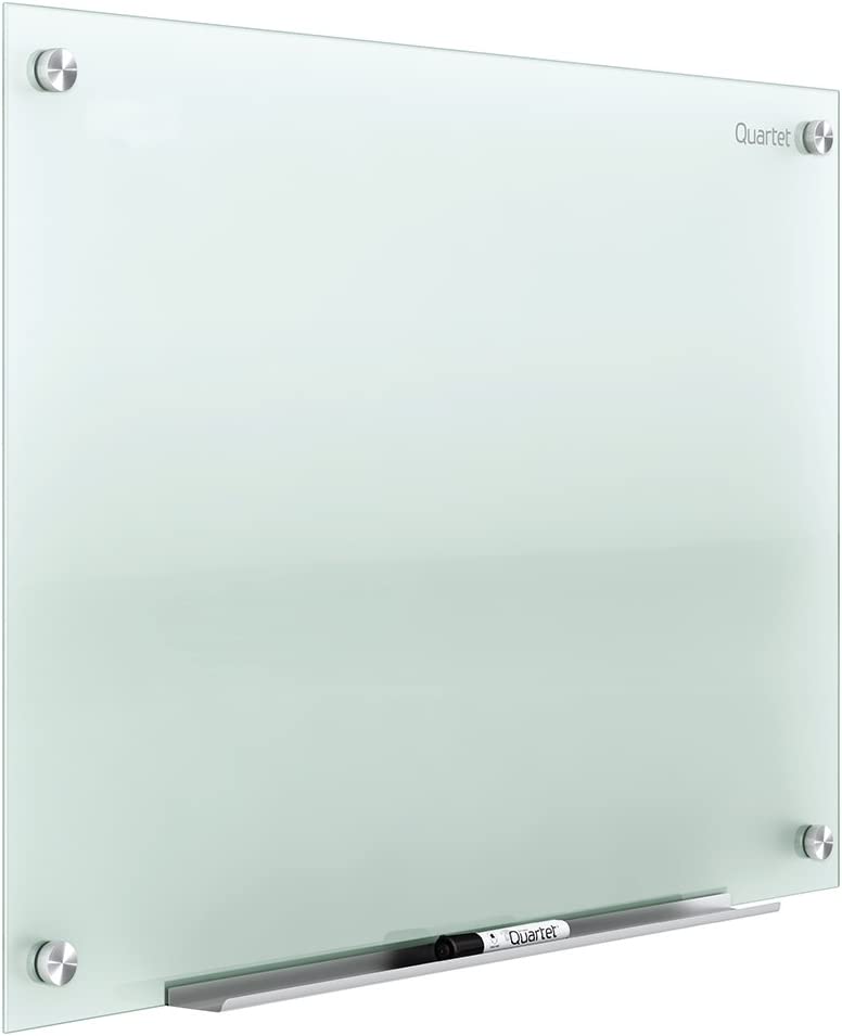 Photo 1 of Quartet Glass Whiteboard, Non-Magnetic Dry Erase White Board, 6' x 4', Frosted Surface, Infinity (G7248F)
