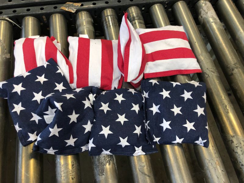 Photo 1 of 8 Pack replacement Cornhole Bags Stars and Stripes