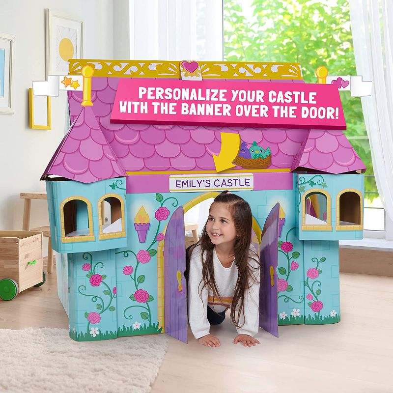 Photo 1 of Pop2Play Fairytale Castle – Role Play Toy Helps Develop Kids Imagination – Made from Strongfold Cardboard
