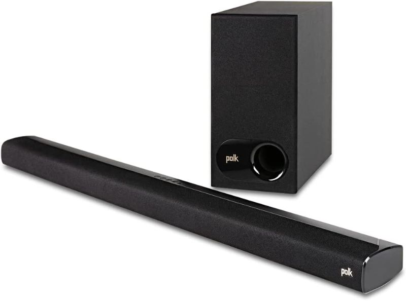 Photo 1 of Polk Audio Signa S2 Ultra-Slim TV Sound Bar | Works with 4K & HD TVs | Wireless Subwoofer | Includes HDMI & Optical Cables | Bluetooth Enabled, Black (possible missing parts )
