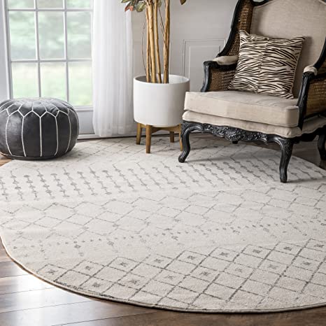 Photo 1 of 4' x 6' Bohemian Trellis Oval Rug