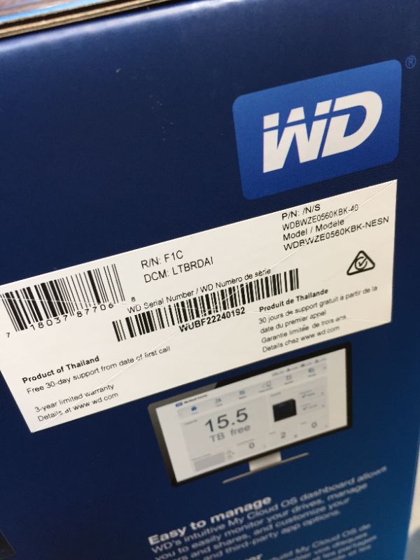 Photo 4 of Western Digital 56TB WD My Cloud Expert Series EX4100 NAS - ARMADA 388 - factory sealed 