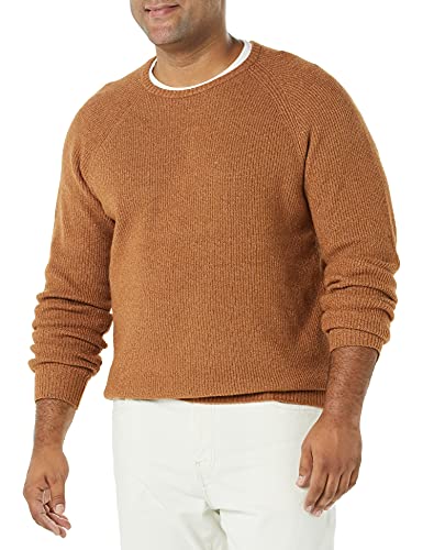 Photo 1 of Amazon Essentials Men's Long-Sleeve Soft Touch Crewneck Sweater, Dark Camel, X-Large