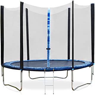 Photo 1 of 10 FT Recreational Trampolines Safety Enclosure Net for Kids Outdoor Fitness Trampoline with Padding for Kids Ladder