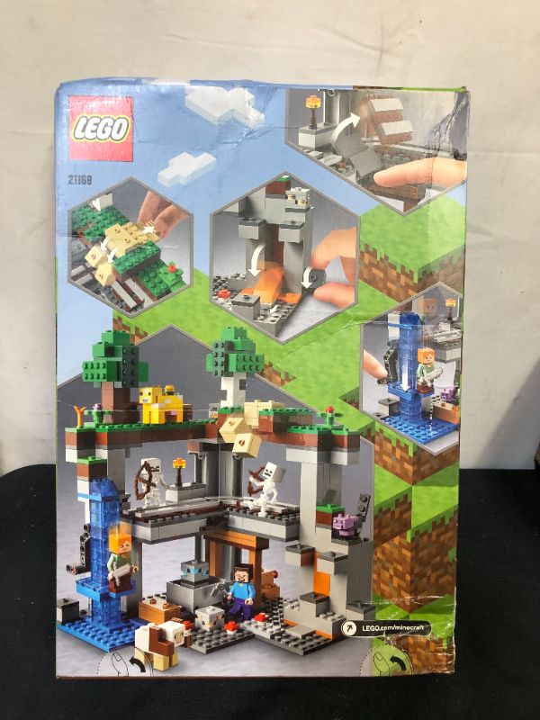 Photo 2 of LEGO Minecraft The First Adventure 21169 Hands-On Minecraft Playset; Fun Toy Featuring Steve, Alex, a Skeleton, Dyed Cat, Moobloom and Horned Sheep, New 2021 (542 Pieces)
