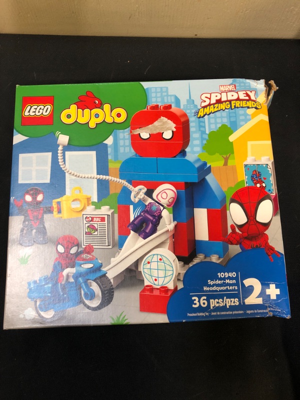 Photo 2 of LEGO DUPLO Marvel Spider-Man Headquarters 10940 Spidey and His Amazing Friends TV Show Building Toy for Kids; New 2021 (36 Pieces)
