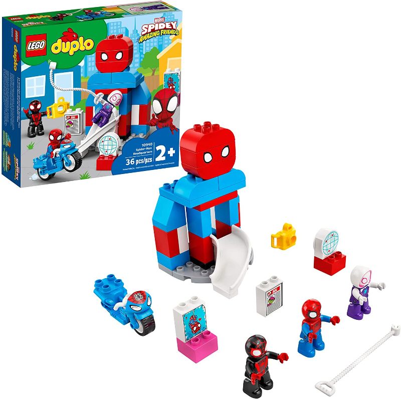 Photo 1 of LEGO DUPLO Marvel Spider-Man Headquarters 10940 Spidey and His Amazing Friends TV Show Building Toy for Kids; New 2021 (36 Pieces)
