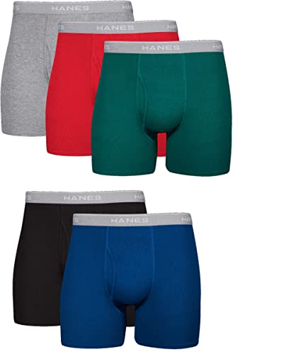 Photo 1 of Hanes Men's Underwear Boxer Briefs, Cool Dri Moisture-Wicking Underwear, Cotton No-Ride-Up for Men, Multi-packs Available
medium