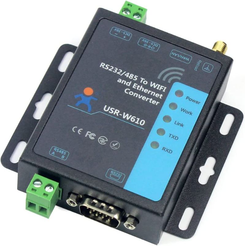 Photo 1 of Serial to WiFi Ethernet Wireless Converter RS232 RS485 Serial Server (USR-W610)
