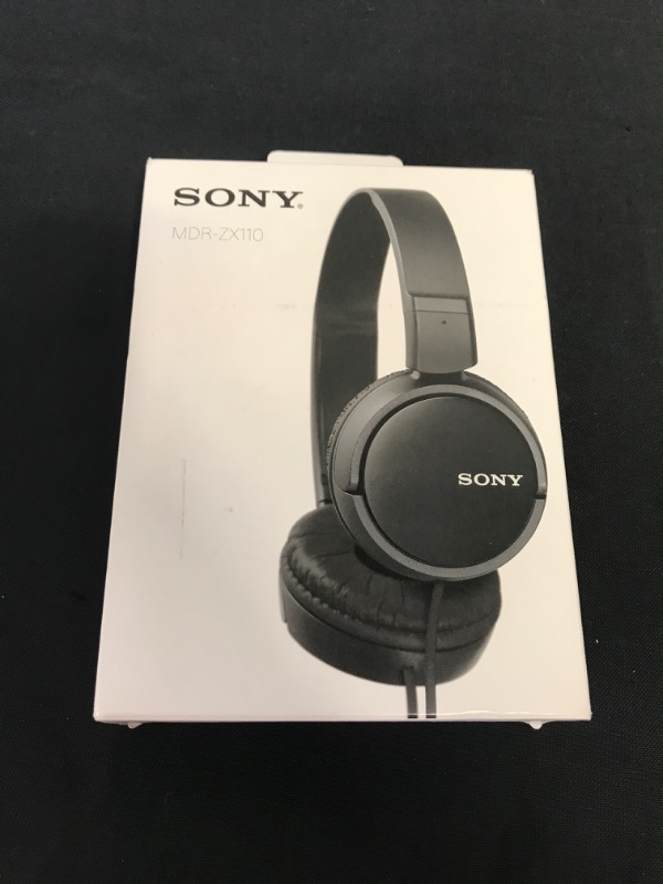 Photo 2 of Sony ZX Series Wired On-Ear Headphones, Black MDR-ZX110
