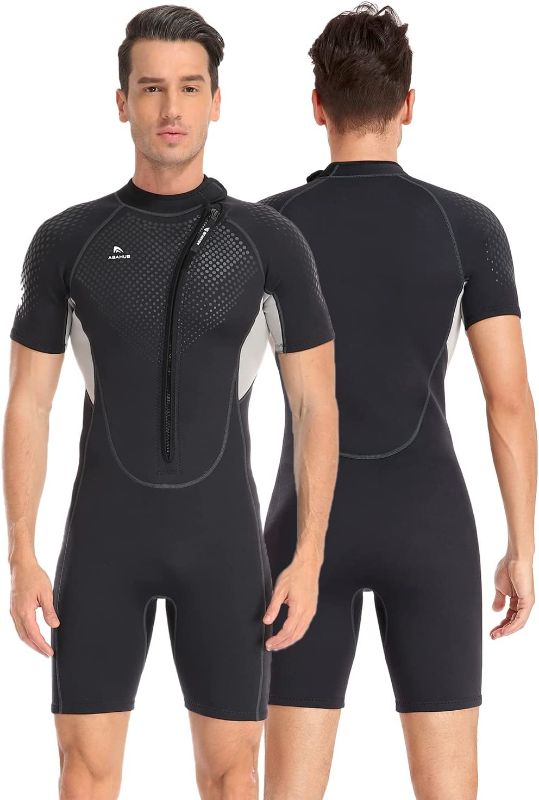 Photo 1 of Abahub Front/Back Zip Spring Suit for Snorkeling, Surfing, Kayaking, Scuba Diving, Short Sleeve Neoprene Wet Suit for Water Sports---UNKNOWN SIZE---