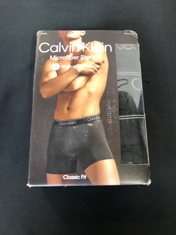 Photo 2 of Calvin Klein Men's Microfiber Stretch 3-Pack Boxer Brief---MEDIUM---