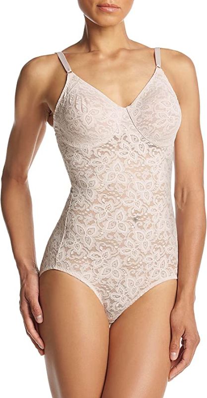 Photo 1 of Bali Women’s Shapewear Firm Control Lace ‘N Smooth Built-in Bra Body Shaper Fajas---SIZE 40DD---