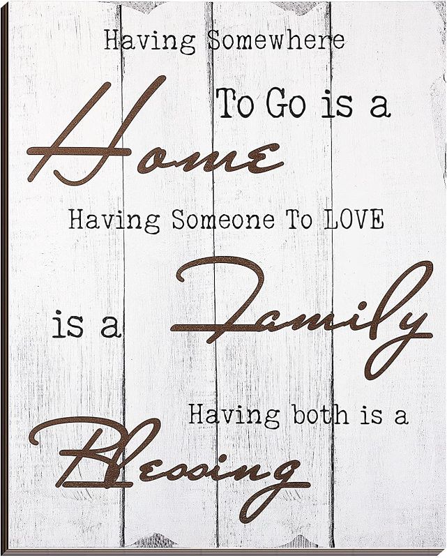 Photo 1 of Family Prints Signs Framed, Having Somewhere to Go is a Home Printed Wooden Wall Sign, Retro Artwork Decoration for Bedroom, Living Room, Home Wall Decor
