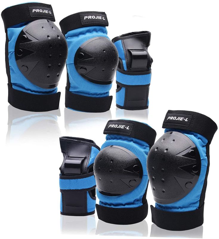 Photo 1 of   Knee Pads Elbow Pads Wrist Guards Protective Gear Set for Youth/Adult Skateboarding Roller Skating Inline Skate Cycling Bike BMX Bicycle Scootering 6pcs x large 
