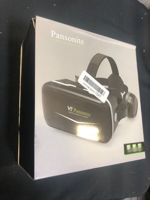 Photo 2 of Pansonite VR Headset with Remote Control, 3D Glasses Virtual Reality Headset for VR Games & 3D Movies, Eye Care System for iPhone and Android Smartphones
