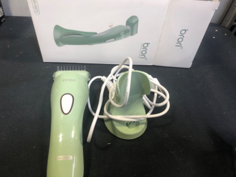 Photo 2 of Brori Electric Razor for Women - Womens Shaver Bikini Trimmer Body Hair Removal for Legs and Underarms Rechargeable Wet and Dry Painless Cordless with LED Light, Green
