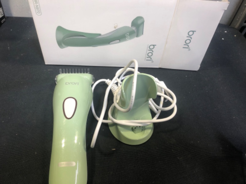 Photo 1 of Brori Electric Razor for Women - Womens Shaver Bikini Trimmer Body Hair Removal for Legs and Underarms Rechargeable Wet and Dry Painless Cordless with LED Light, Green
