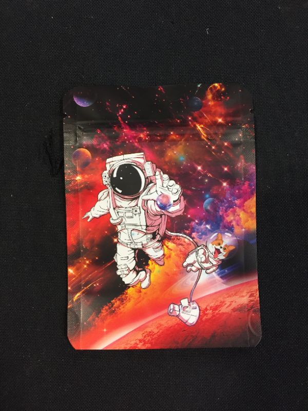 Photo 3 of 100 pcs 3.62x5.0 inches astronaut gram smell proof bag