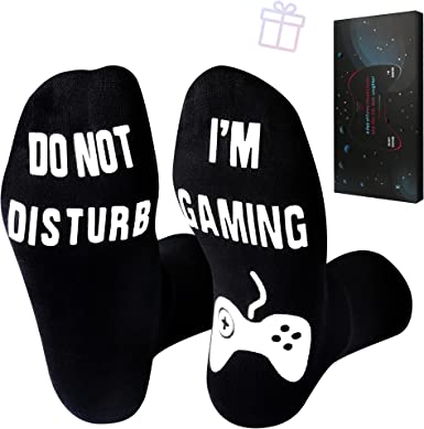 Photo 1 of Do Not Disturb I'm Gaming Socks, Novelty Funny Socks Gifts Birthday Gifts for Teenager, Men, Women, Husband, Grandpa, Husband
