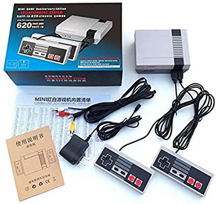 Photo 1 of Timstono 620 Retro Game Console Mini Classic Game System with 2 NES Classic Controller and Built-in 620 Games, AV Output and HDMI Output Plug & Play Childhood Mini Classic Console (620 AV Output)
