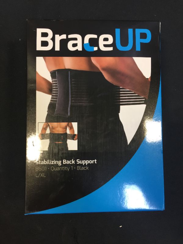 Photo 2 of Back Brace by BraceUP for Men and Women - Breathable Waist Lumbar Lower Back Support Belt for Sciatica, Herniated Disc, Scoliosis Back Pain Relief, Heavy lifting, with Dual Adjustable Straps (L/XL)
