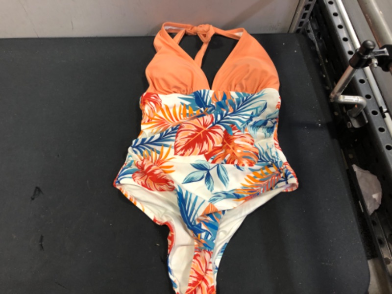 Photo 2 of Bexley Tropical Halter One Piece Swimsuit size M
