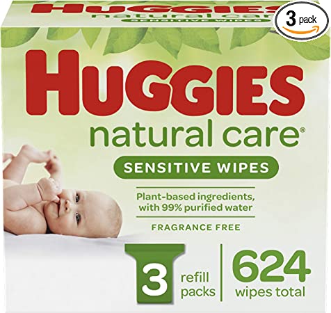 Photo 1 of Huggies Natural Care Sensitive Baby Wipes, Unscented, 208 Count (Pack of 3)
EXP 08/2022