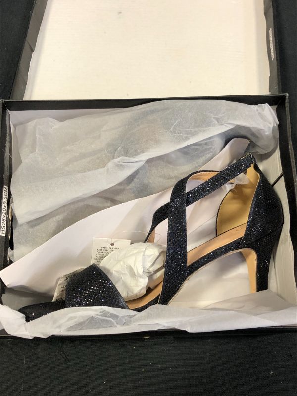 Photo 2 of mysoft Women's Stilettos Sparkly Strappy Wedding Shoes Open Toe Prom Pump Heel Sandals
SIZE 7.5