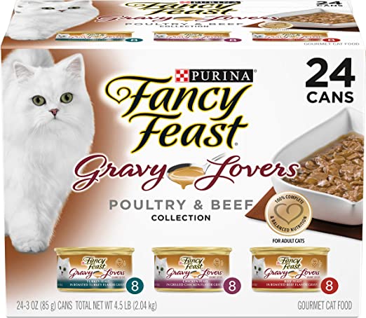 Photo 1 of \Purina Fancy Feast Gravy Lovers Poultry & Beef Feast Collection Wet Cat Food Variety Packs
EXP MAY 2024