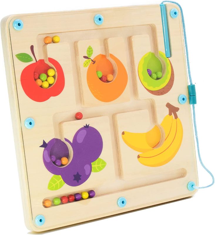 Photo 1 of Pidoko Kids Color Sorting Fruits Magnetic Maze - Montessori Educational Toys for Toddlers - Learning Fine Motor Skills for Preschoolers
