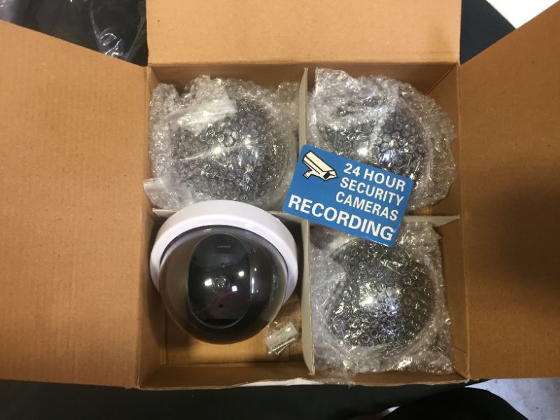 Photo 1 of 4 PK dummy security cameras 