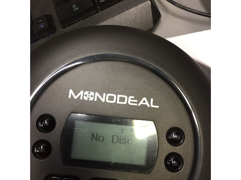 Photo 1 of CD Player Portable, MONODEAL Bluetooth CD Player, Rechargeable Compact Small Walkman CD Player with Headphones for Car and Personal Use

