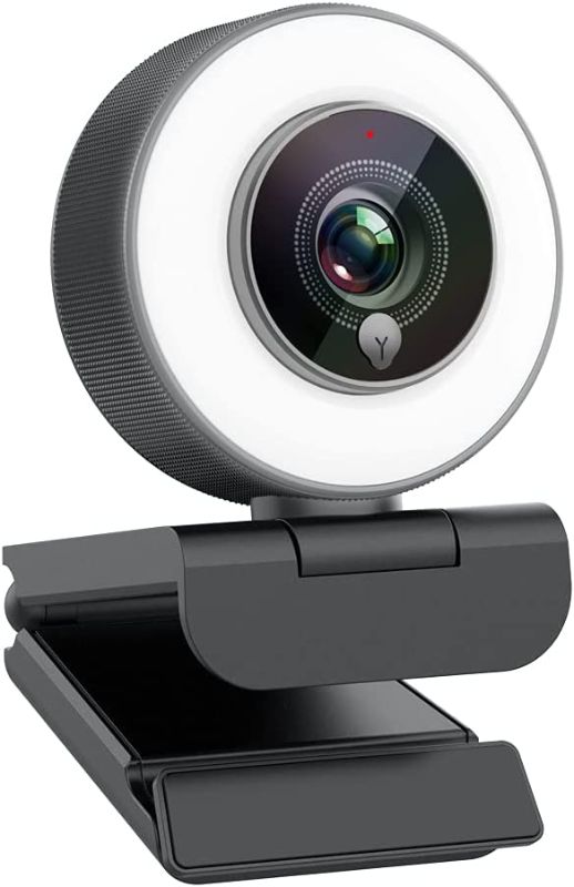 Photo 1 of Angetube Streaming 1080P HD Webcam Built in Adjustable Ring Light and Mic. Advanced autofocus AF Web Camera for Google Meet Xbox Gamer Facebook YouTube Streamer
