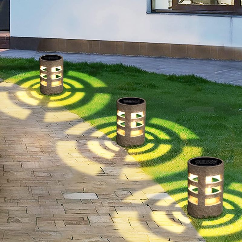 Photo 1 of 4 Pack,Solar Garden Lights Outdoor Waterproof LED, Solar Rock Lights, Solar Yard Lights,Patio Decorative Light,Landscape Path Lights,Walkway Solar Lights for Pathway Grassland Backyard Driveway
