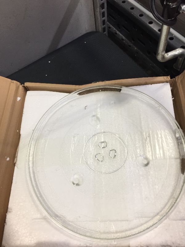 Photo 2 of 12.5'' Microwave Glass Turntable Plate Compatible Microwave Plate Replacement for Large Microwaves Like GE and Samsung Microwave Glass Tray
