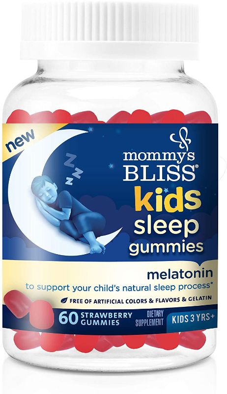 Photo 1 of Mommy's Bliss Kids Sleep Melatonin Gummies: Free of Artificial Colors, Flavors, or Gelatin, Strawberry Flavor, Age 3+, 60 Gummies
(FACTORY SEALED) EXP 07/2023