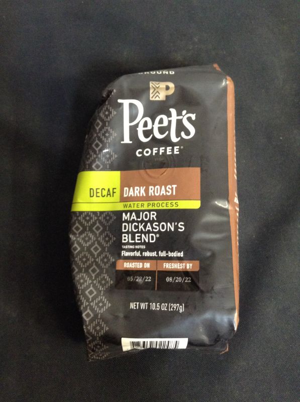 Photo 2 of  Peet's Coffee Decaf Major Dickason's Blend Dark Roast Ground Coffee, 10.5 Oz exp- 08/20/22