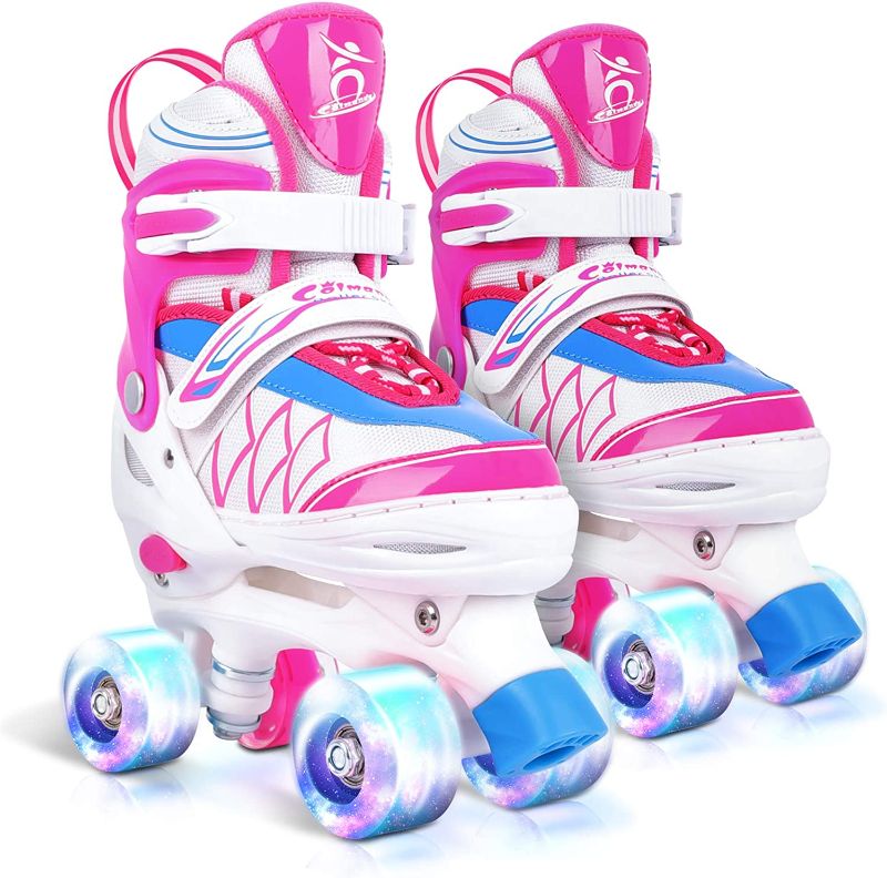 Photo 1 of Mixhomic Adjustable Roller Skates Boys Roller Skates for Kids Adjustable, 4 Light Up Wheel Adjustable Childrens Rollerskates for Beginners
 --- Factory Sealed --- size M 