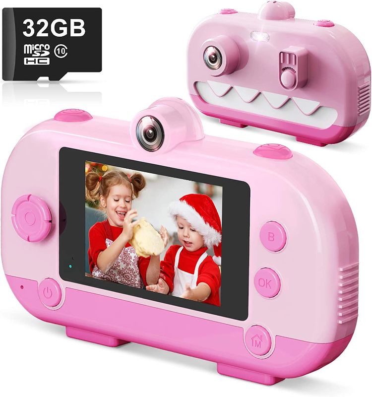 Photo 1 of Hamdol Kids Camera, Girls Toys Camera for Kids 3 4 5 6 7 8 Year, Toddler Camera 12MP Selfie Camera Christmas Birthday Toys for Girls, 2.5K HD Digital Video Camera with 32GB SD Card and USB Data Cable
--- Factory Sealed --- 