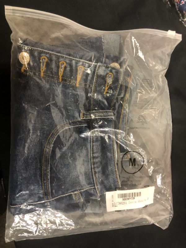 Photo 2 of luvamia womens ripped denim jean shorts high waisted strechy folded hem shot jeans size M --- Factory Sealed --- 