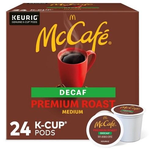 Photo 1 of 24ct McCafe Premium Roast Decaf Keurig K-Cup Coffee Pods Decaffeinated Medium Roast--- Factory Sealed --- 

BB 8 2 2022