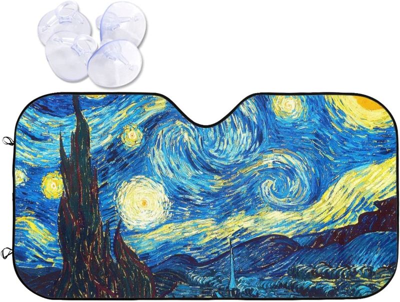 Photo 1 of Car Windshield Sun Shade for Women Blue Starry Foldable Front Window Sunshade for Sedans SUV Truck - Large
--- Factory Sealed --- 