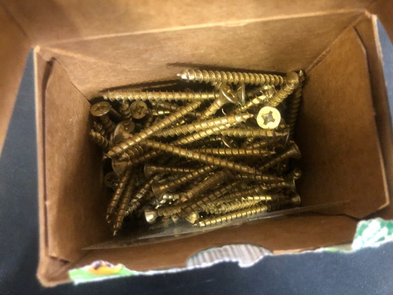 Photo 3 of #9 x 2-1/2" Saberdrive Tan XL1500 Coated Exterior Star Drive Multi-Purpose Deck Screws 1 LB, Approx. 88 Pieces
