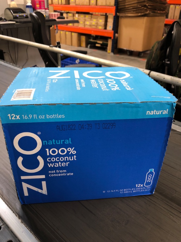 Photo 2 of Zico 100% Coconut Water Drink - 12 Pack, Natural Flavored - No Sugar Added, Gluten-Free - 500ml / 16.9 Fl Oz - Supports Hydration with Five Naturally Occurring Electrolytes - Not from Concentrate
 , 08/18/22