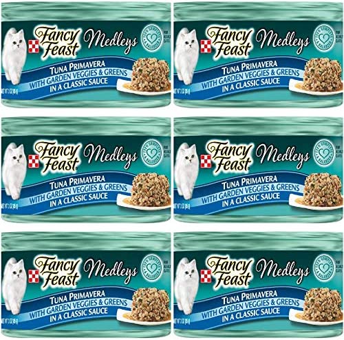 Photo 1 of 6 Cans of Fancy Feast Medleys Tuna Primavera Canned Cat Food, 3-oz, ea
, EXP 04/2024