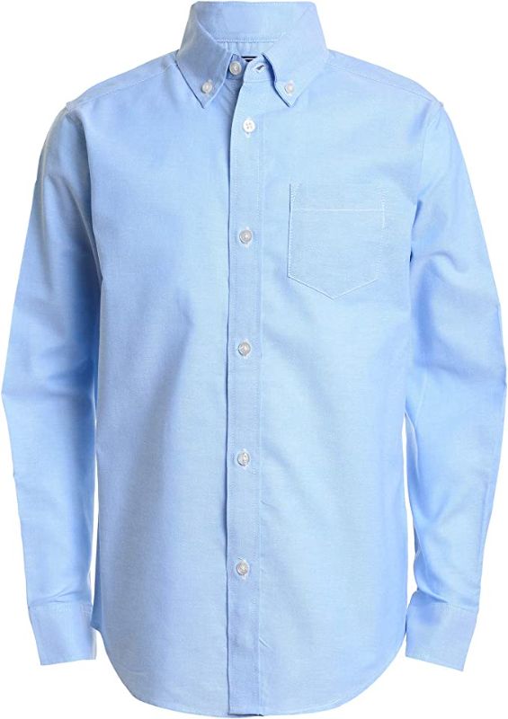Photo 1 of IZOD Boys' Long Sleeve Solid Button-Down Collared Oxford Shirt with Chest Pocket
, SIZE 12 
